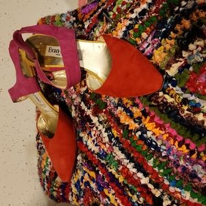 Evan Picone Rainbow Suede Heels